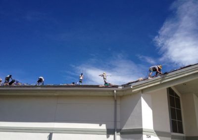 New Church Roof Being Installed With Harnesses Palm Bay Florida 32907
