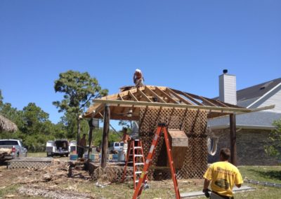 Installing fascia.