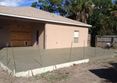 Concrete poured