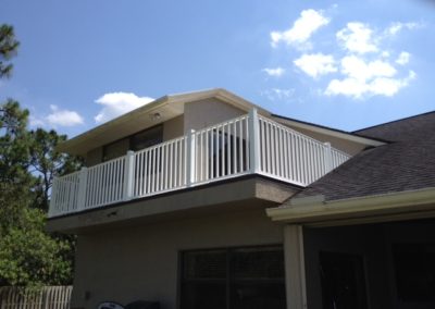 Vinyl Railings on flat roof decking