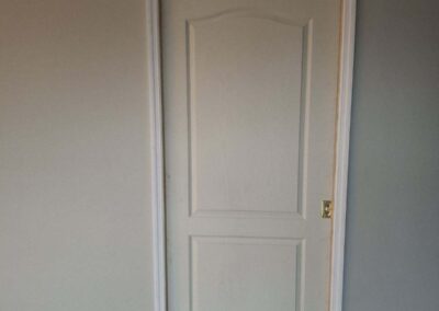 Installing pocket door, trim and base board