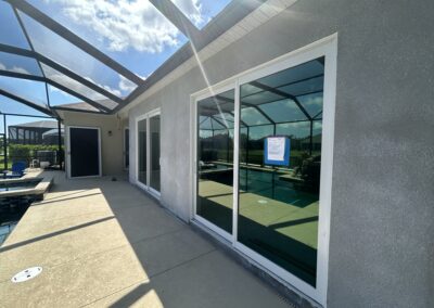 Recessed lighting in the soffits