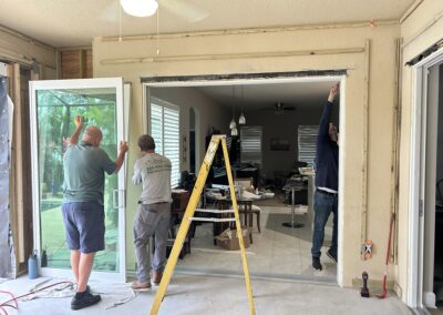 Removing porch sliding glass doors