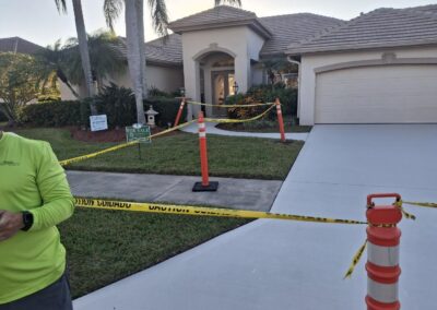 Repainted Tile Roof Sidewalks