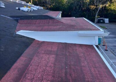 Flashing installed correctly on base material
