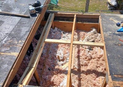 Replacing rotten wood at entryway