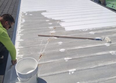 Prep Screws and Coat Porch Roof
