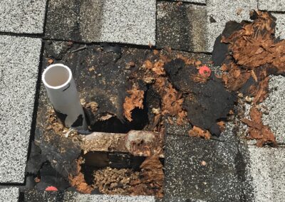 Roof Damage At Electrical Mast