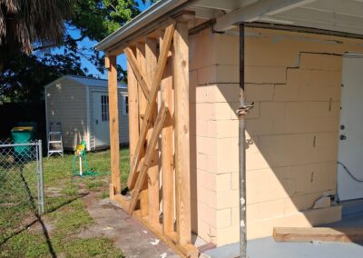 Shoring Up Utility Wall For Demo