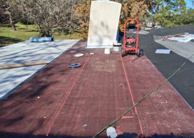Bonding the Chimney Flashing
