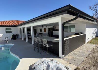 Finished Outdoor Kitchen Extension