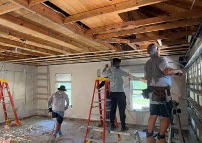 Garage Ceiling Being Stripped
