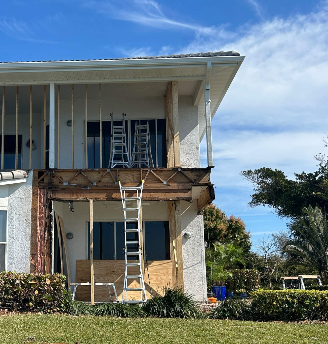Balcony Rotten Under Decking Roof
